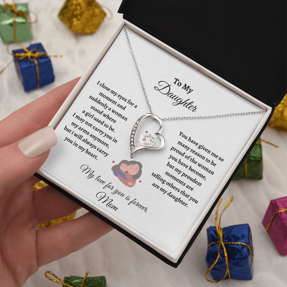 To My Daughter, Love Always, Forever Love Necklace