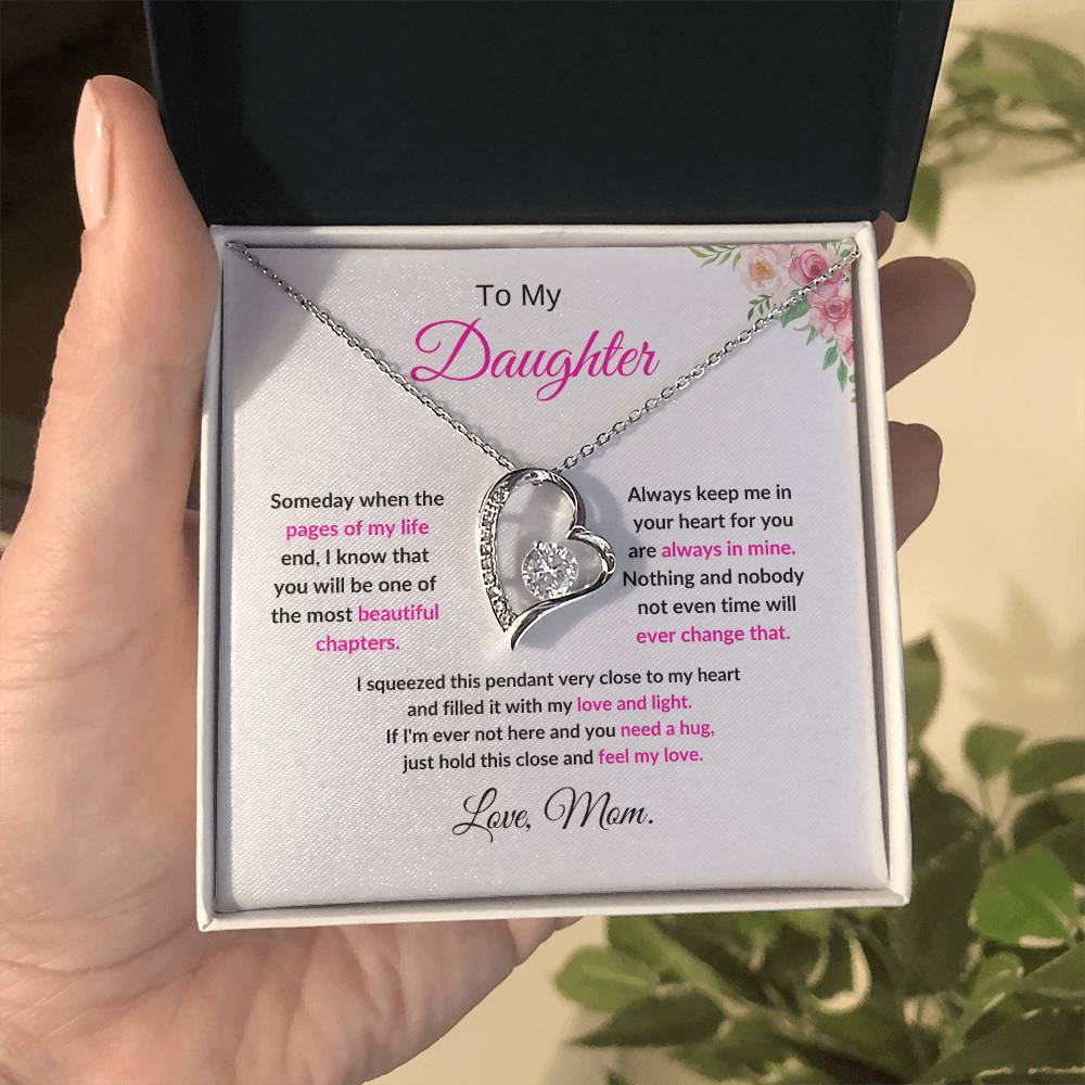 To My Daughter / Forever  Love necklace / Daughter Necklace