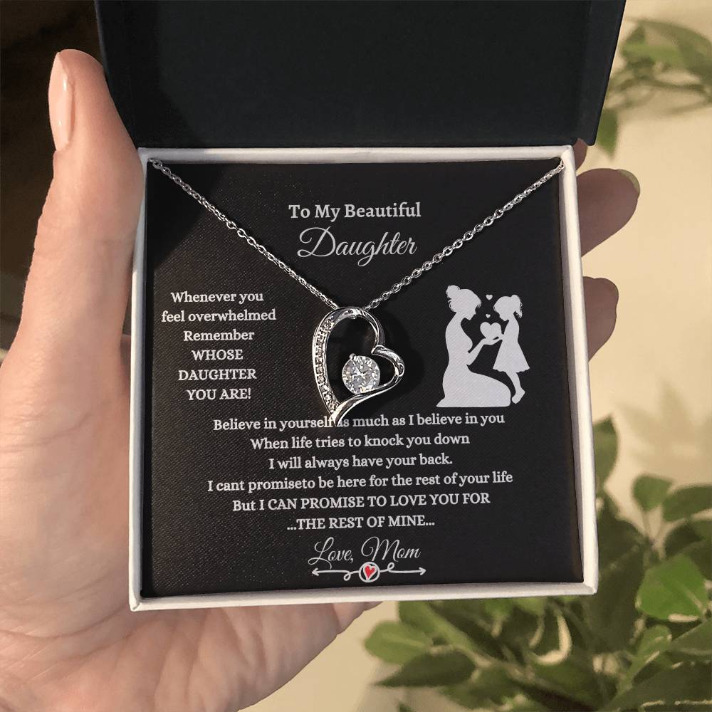 To My Beautiful Daughter/I Believe in You/ Forever Love Necklace