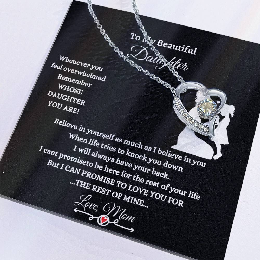 To My Beautiful Daughter/I Believe in You/ Forever Love Necklace