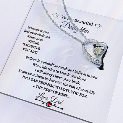 To My Beautiful Daughter/I Believe in You/Forever Love Necklace