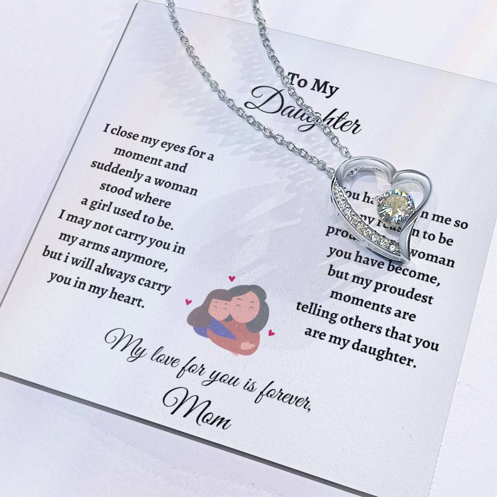 To My Daughter, Love Always, Forever Love Necklace