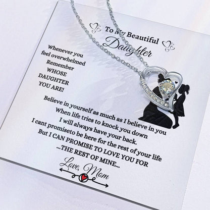 To My Beautiful Daughter/I Believe in You/Forever Love Necklace