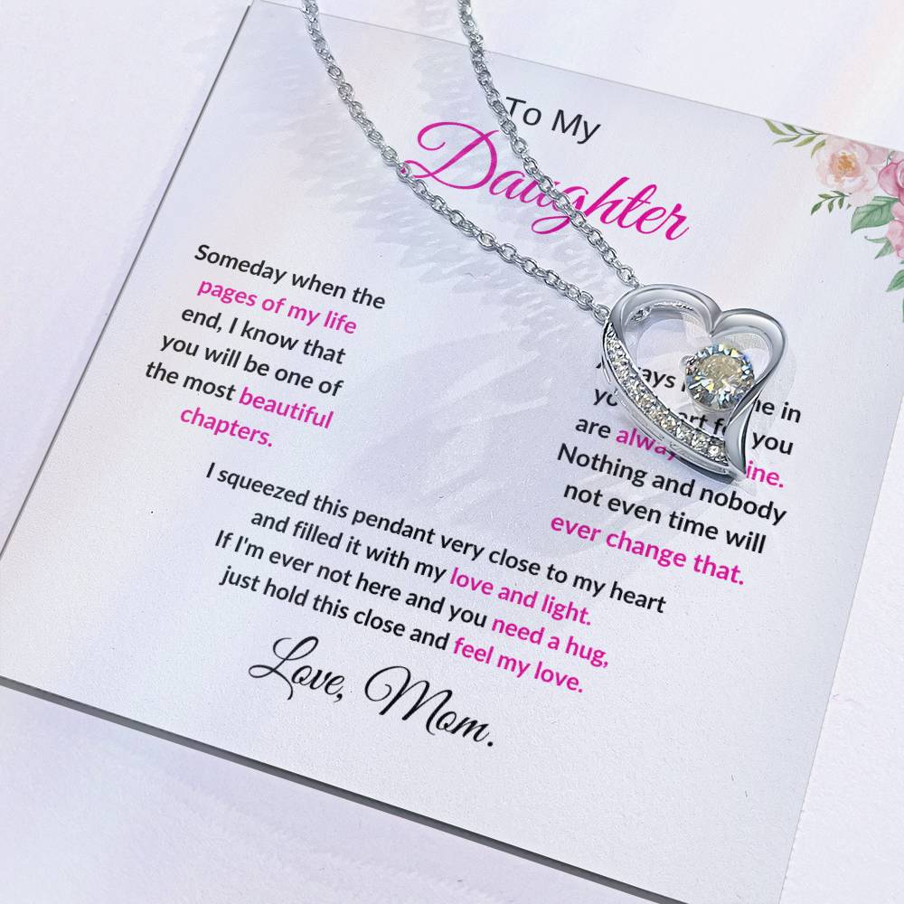 To My Daughter / Forever  Love necklace / Daughter Necklace