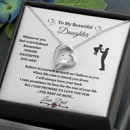 To My Beautiful Daughter/I Believe in You/Forever Love Necklace