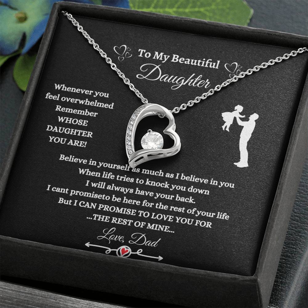 To My Beautiful Daughter/I Believe in You/ Forever Love Necklace