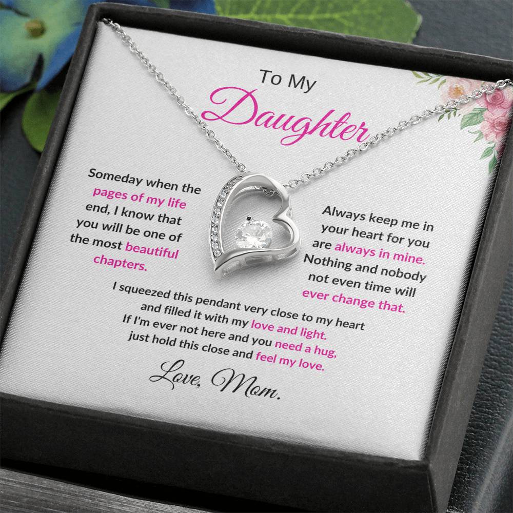 To My Daughter / Forever  Love necklace / Daughter Necklace