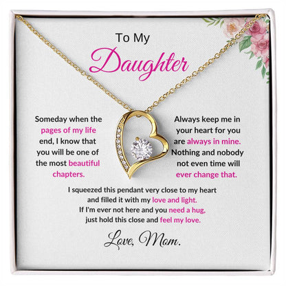 To My Daughter / Forever  Love necklace / Daughter Necklace