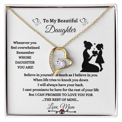 To My Beautiful Daughter/I Believe in You/Forever Love Necklace