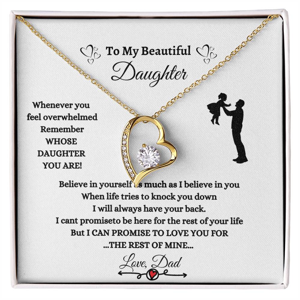 To My Beautiful Daughter/I Believe in You/Forever Love Necklace