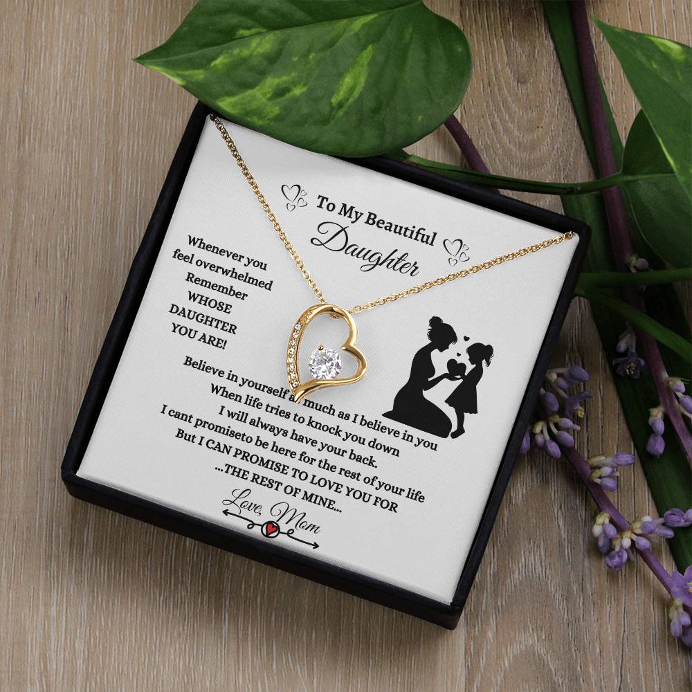 To My Beautiful Daughter/I Believe in You/Forever Love Necklace