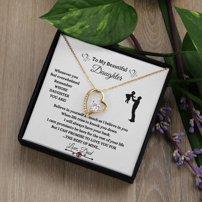 To My Beautiful Daughter/I Believe in You/Forever Love Necklace