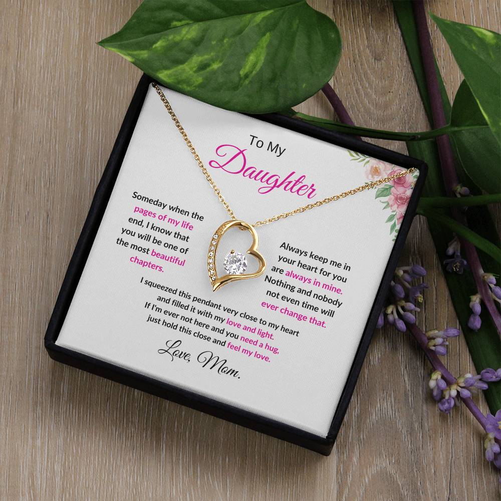 To My Daughter / Forever  Love necklace / Daughter Necklace