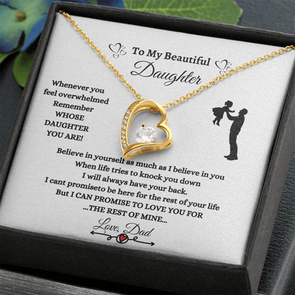 To My Beautiful Daughter/I Believe in You/Forever Love Necklace