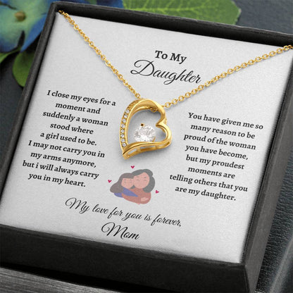 To My Daughter, Love Always, Forever Love Necklace